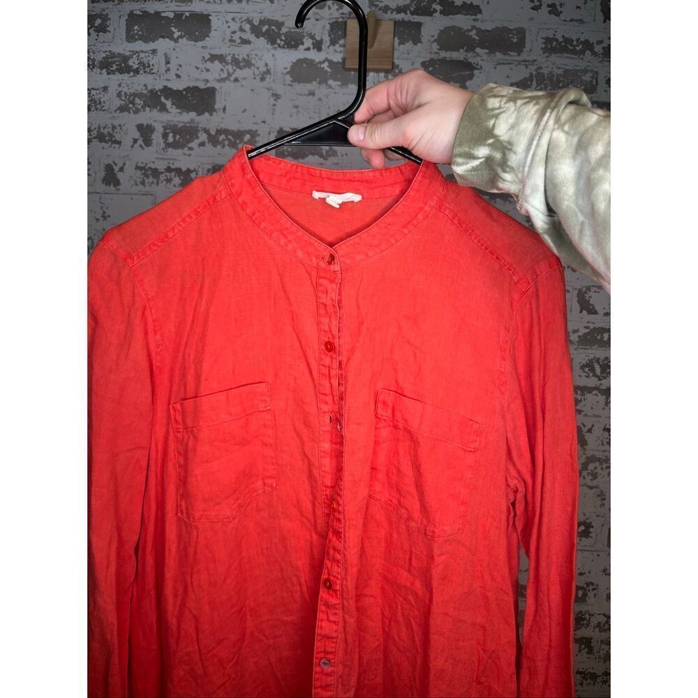 Eileen fisher | women Orange as is organic Irish linen button down